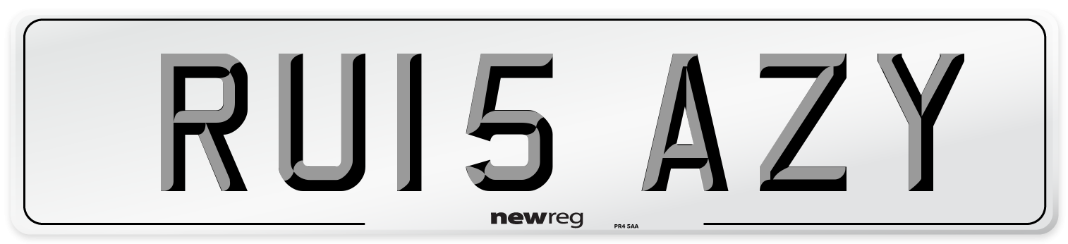 RU15 AZY Number Plate from New Reg